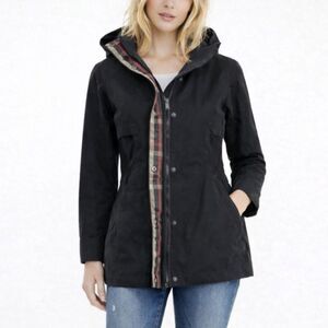 Pendleton Black Hooded Jacket with Plaid Lining Women S Utility Spring Gorpcore